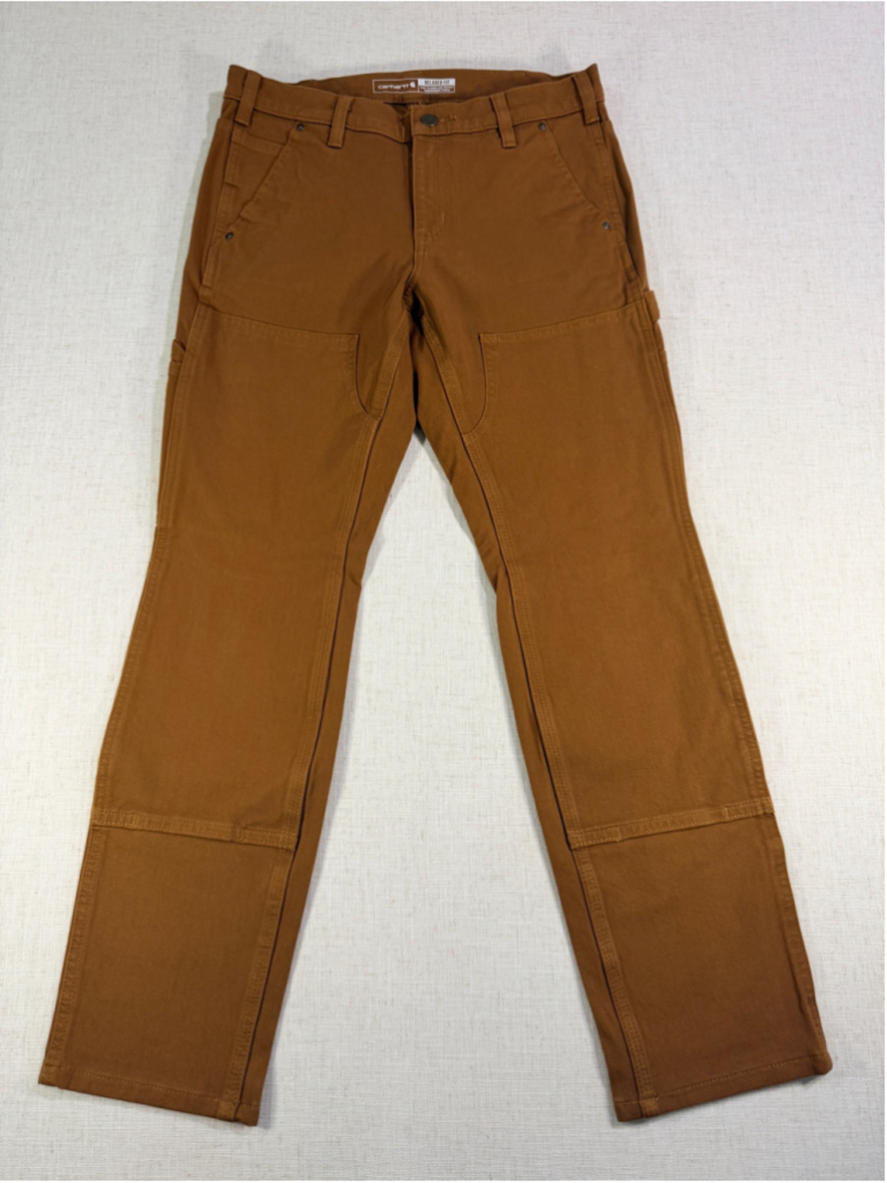 Carhartt Women’s Rugged Flex Relaxed Fit Double Front Work Pants Brown 8 Regular
